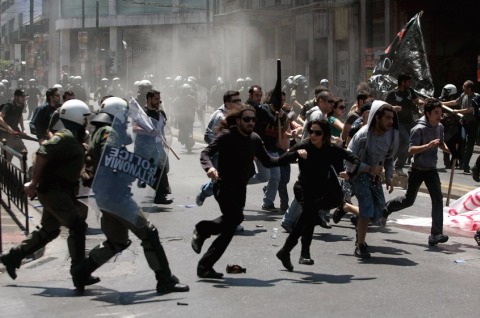Greece Fiscal Meltdown Riots